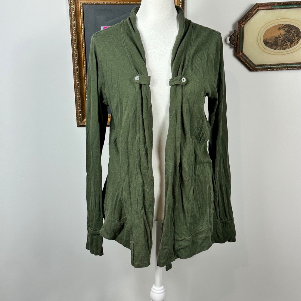 Kim Rogers Olive Green Long Sleeve Cardigan - SIZE M Lightweight Fall